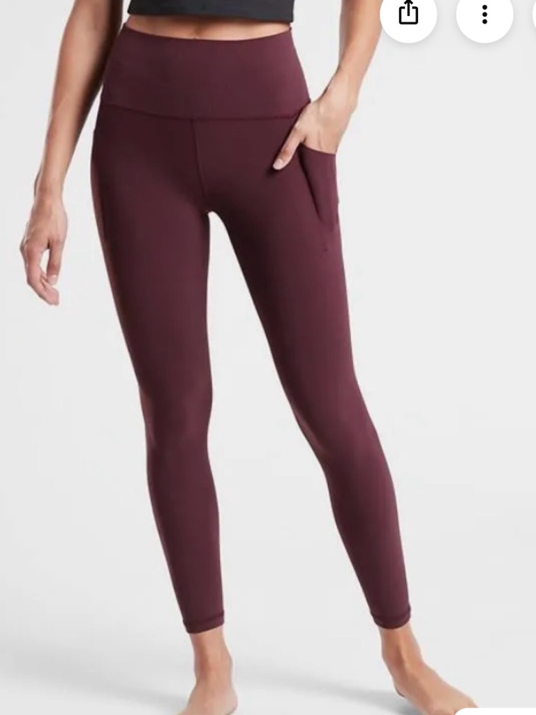Athleta Stash Salutation 7/8ths Tight - Spiced Cabernet